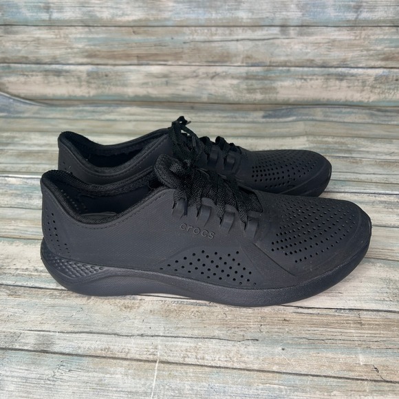 Crocs Literide Pacer Sneakers Shoes Mens Size 11 Black - Picture 5 of 11